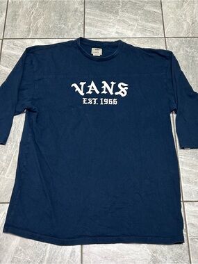 Vans Est. 1966 3/4 Sleeve Graphic T-Shirt Men’s XL Blue Logo Skate
